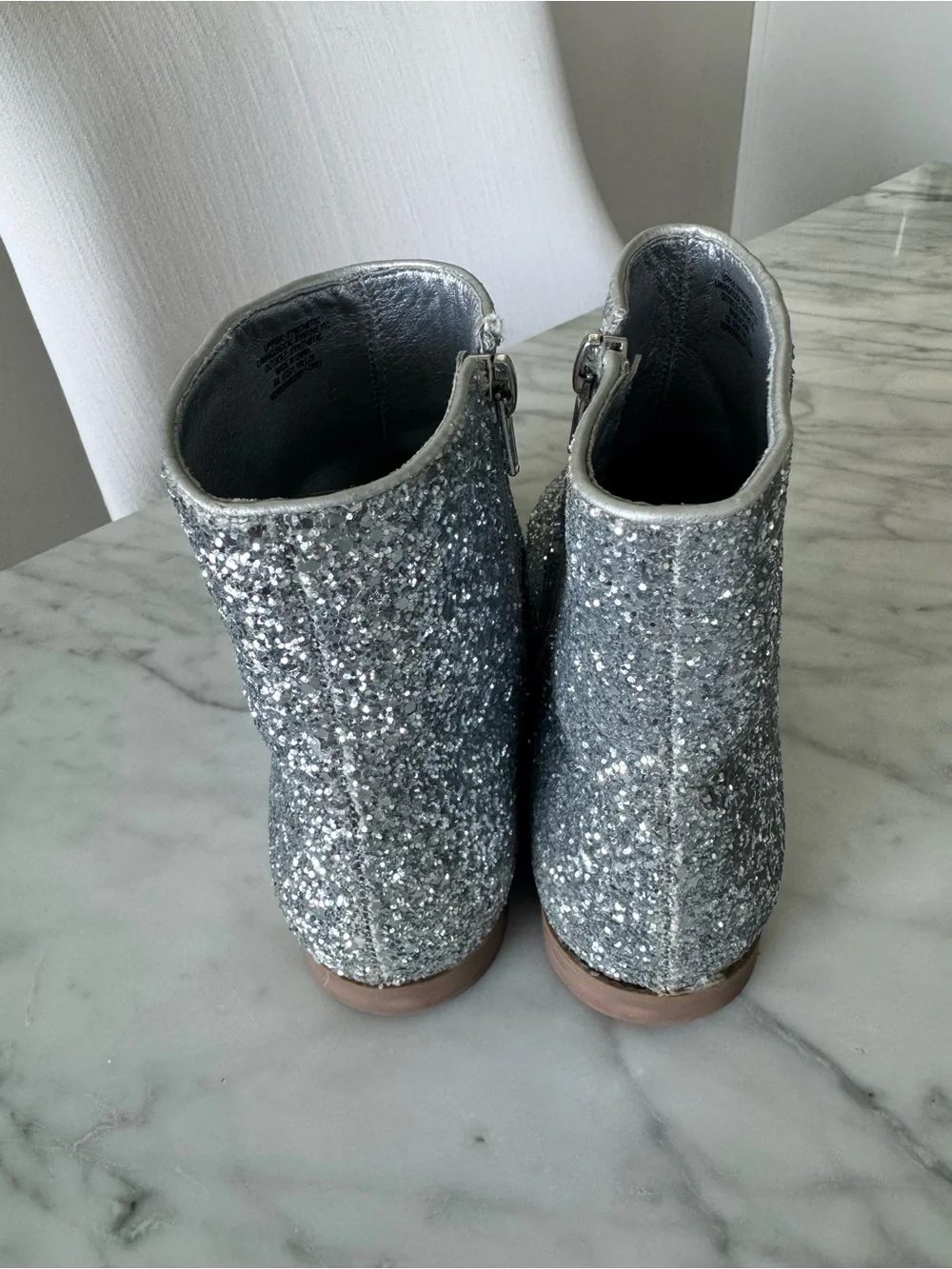 Glitter Girls Ankle Boots - Silver Sparkle J Crew Crewcuts